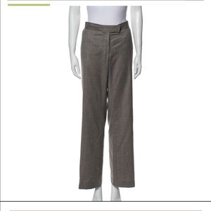 Stella McCartney Wool Wide Leg Pants; neutral/grayish; size EU46/US10 - large